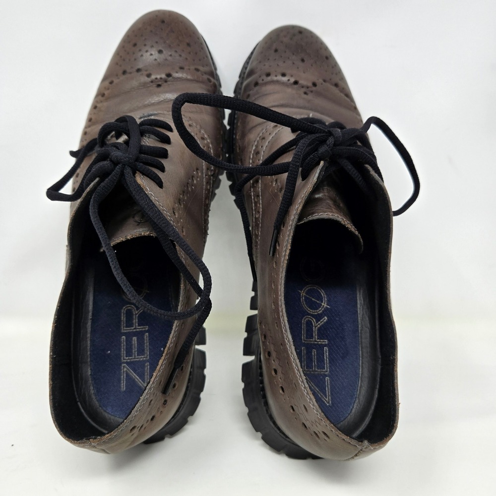 Cole Haan Zerogrand Mens Brown Leather Wingtip Oxford Shoes C30720 Size 9.5 M‎ - Picture 10 of 10